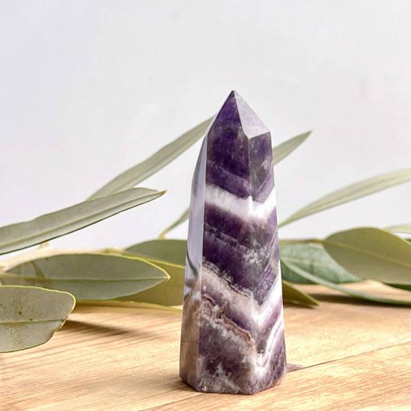 Chevron amethyst tower