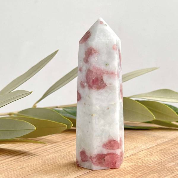 Pink tourmaline tower