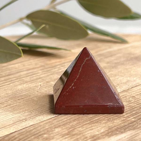Red jasper pyramid