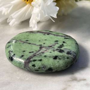 Ruby zoisite palmstone