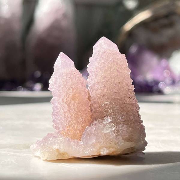 Cactus drusy amethyst cluster - Image 4