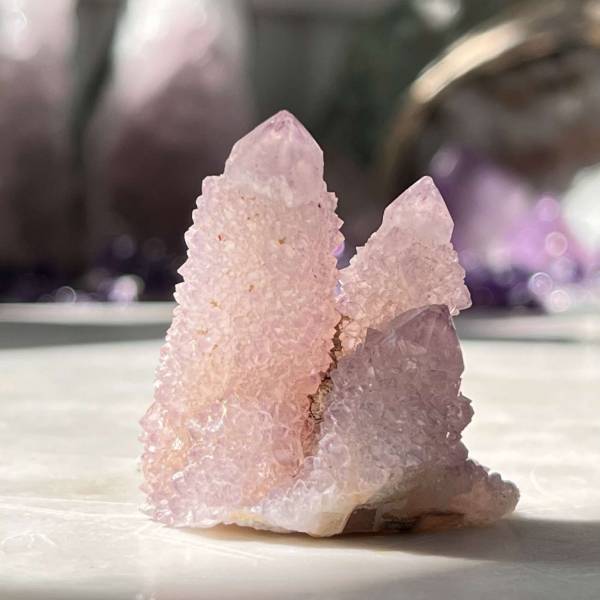 Cactus drusy amethyst cluster