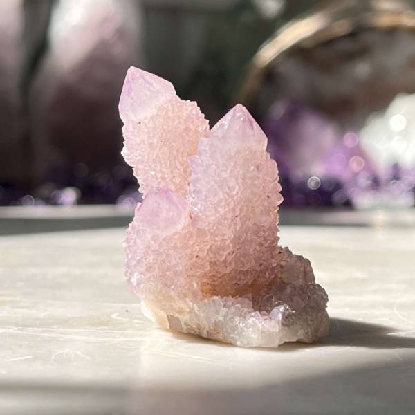 Cactus drusy amethyst cluster - Image 5