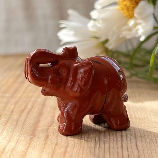 Red jasper elephant