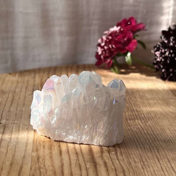 Angel aura quartz cluster