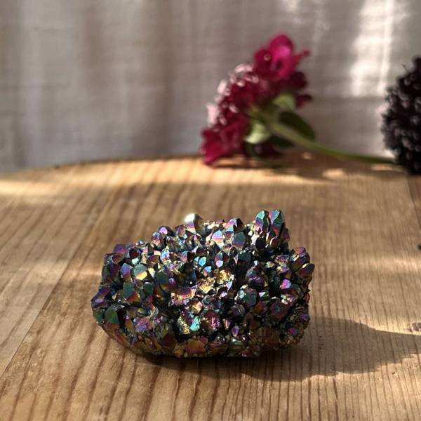 Rainbow aura quartz cluster - Image 2