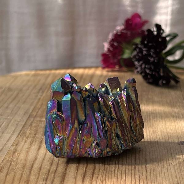 Rainbow aura quartz cluster - Image 5