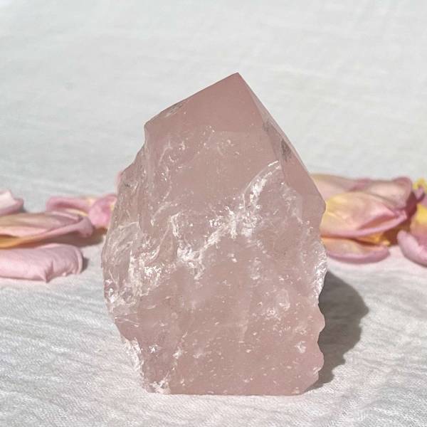 Rose quartz - part polished