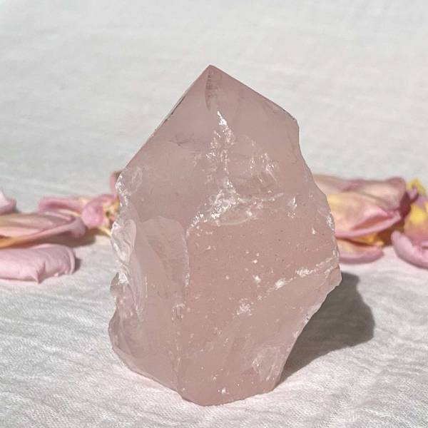 Rose quartz - part polished - Image 4