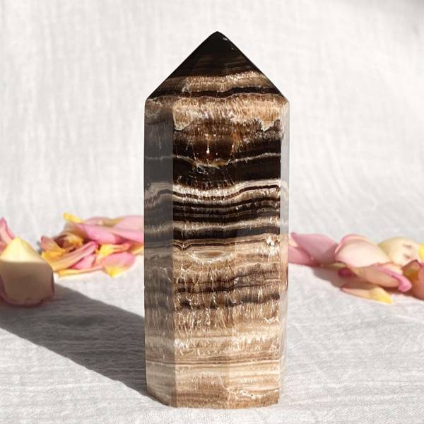 Chocolate calcite tower