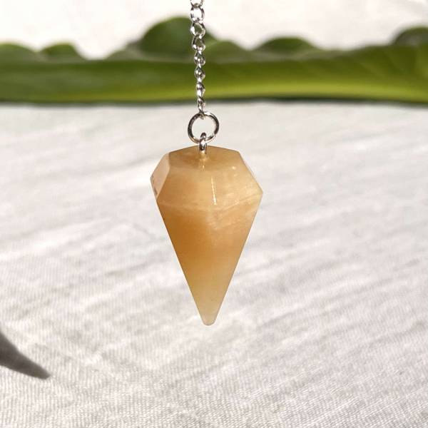 Orange calcite pendulum - Image 2