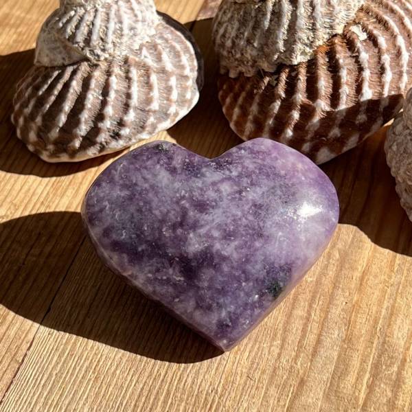 Lepidolite heart