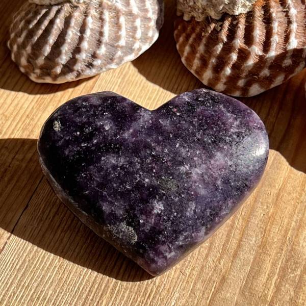 Lepidolite heart