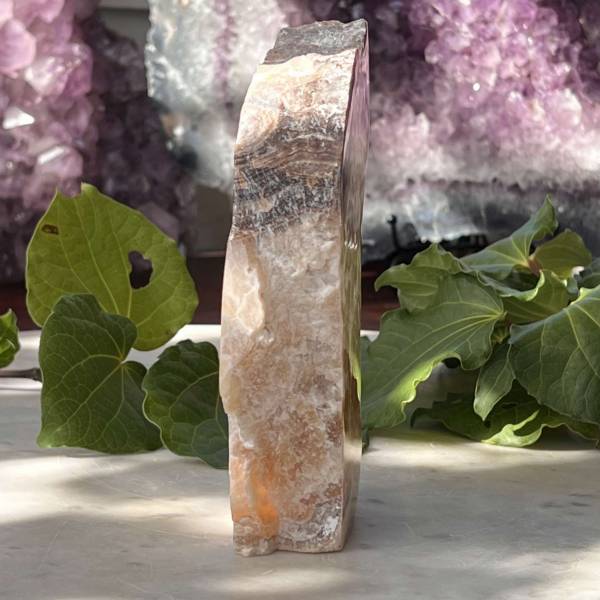 Chocolate calcite - part polished - Image 6