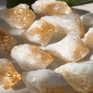 citrine points, natural shape heat treated