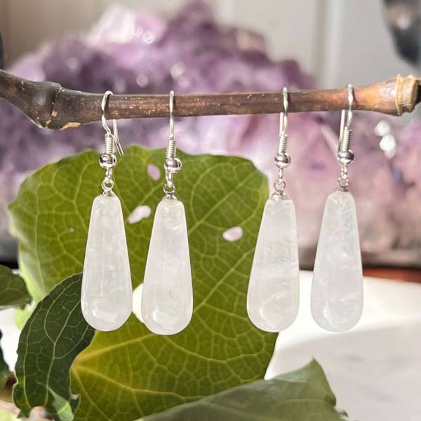 Quartz earrings