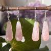 Rose quartz earrings