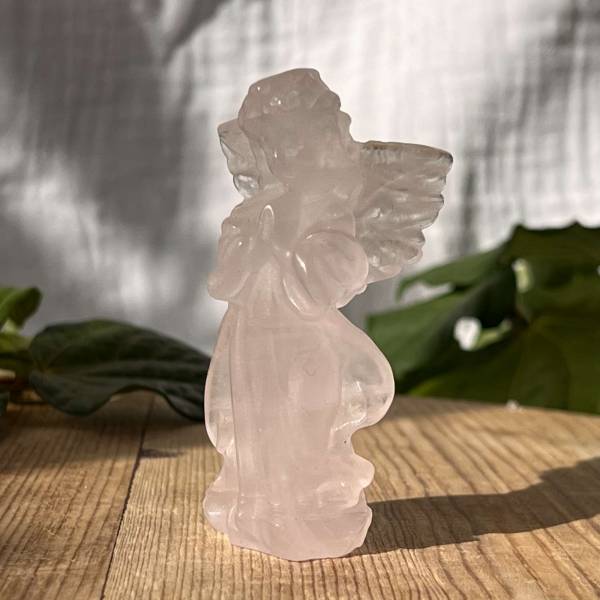 Rose quartz angel