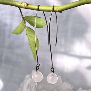 Rose quartz earrings