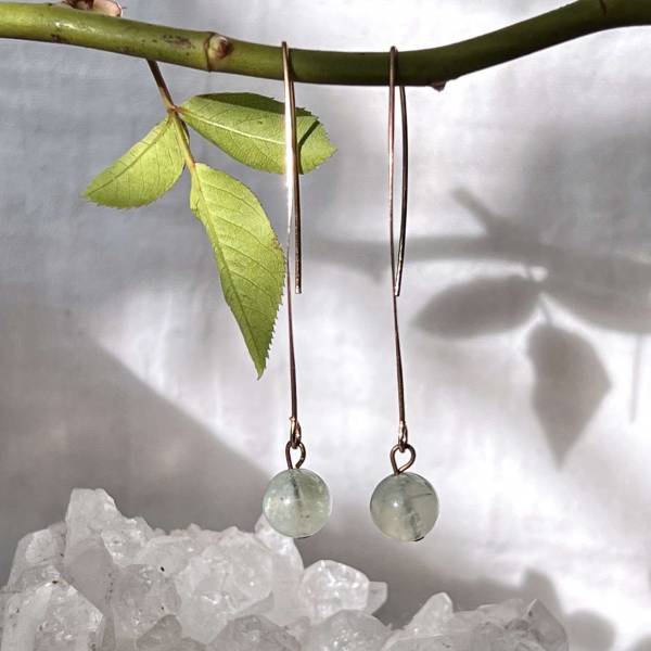 Prehnite earrings - Image 2