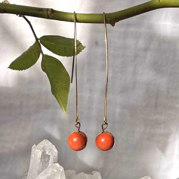 Red jasper earrings - Image 2