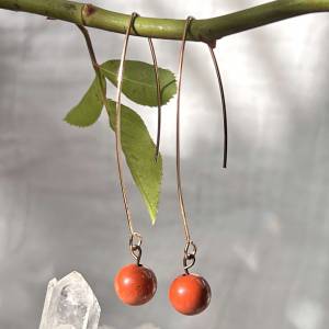 Red jasper earrings