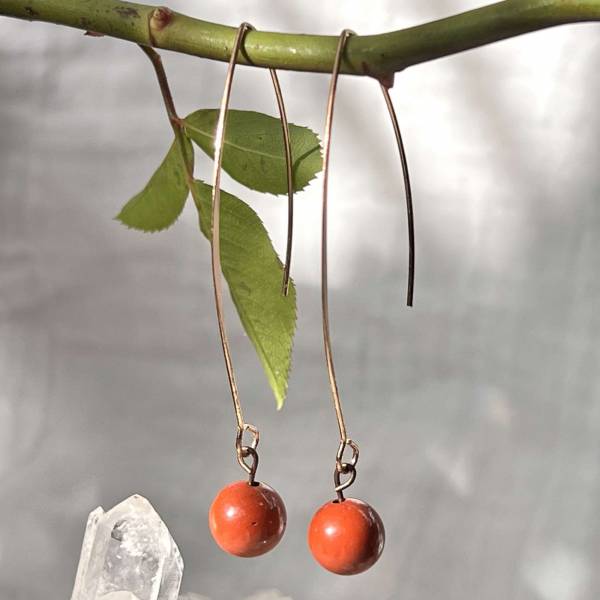 Red jasper earrings