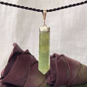 Grossular garnet pendant