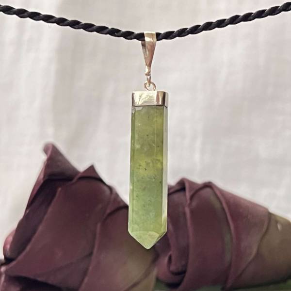 Grossular garnet pendant