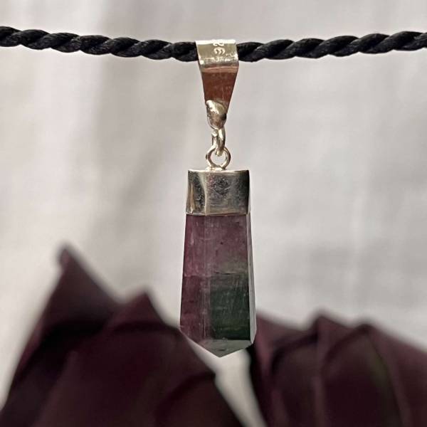 Watermelon tourmaline pendant