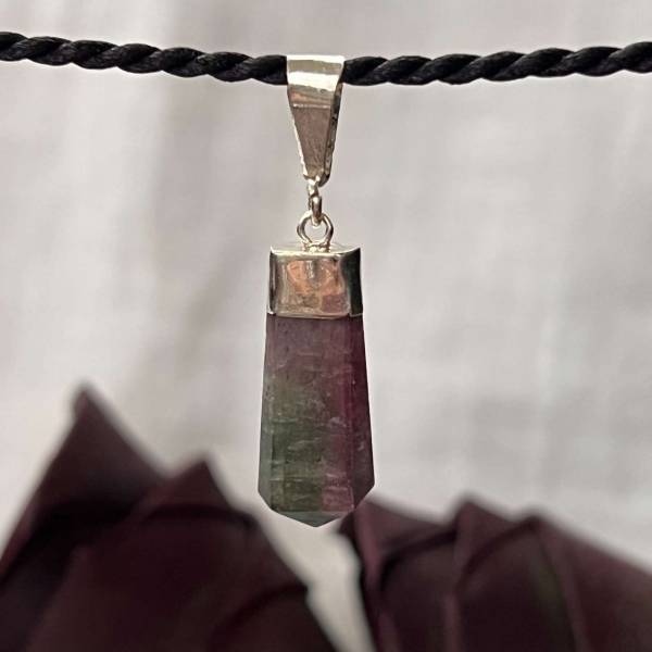 Watermelon tourmaline pendant - Image 2