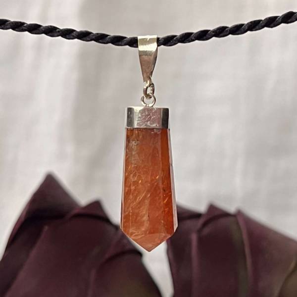 Spessartine garnet pendant