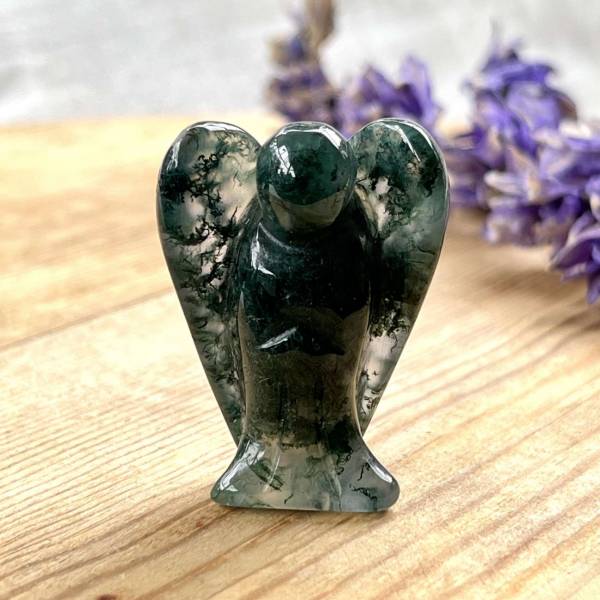 Moss agate angel