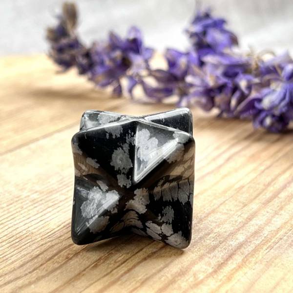 Snowflake obsidian merkaba - Image 3