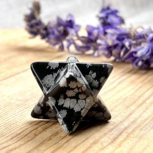Snowflake obsidian merkaba