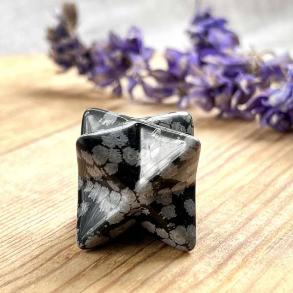 Snowflake obsidian merkaba - Image 5