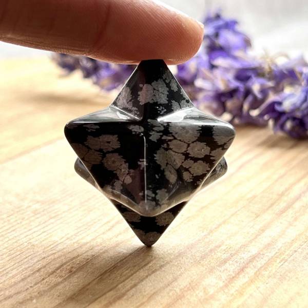 Snowflake obsidian merkaba - Image 2