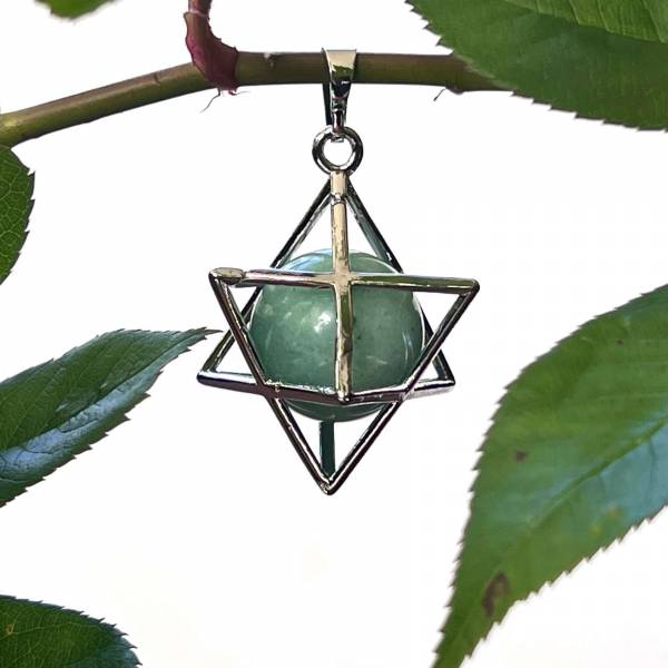Aventurine merkaba pendant - Image 2