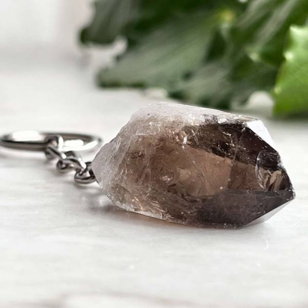Smokey quartz point keyring - Image 2