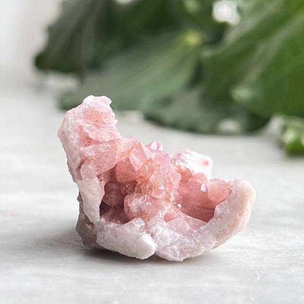 Pink amethyst cluster