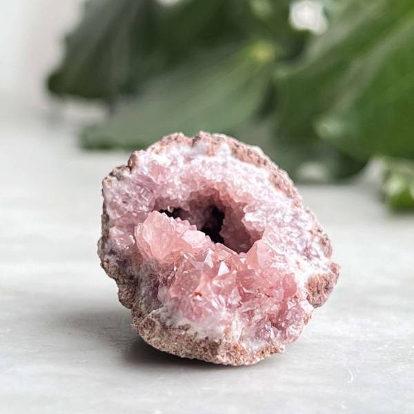 Pink amethyst cluster