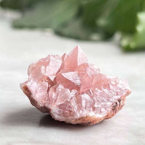 Pink amethyst cluster