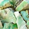 natural chrysoprase pieces of pale to rich green