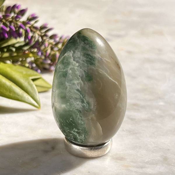 Moss agate egg - Image 2