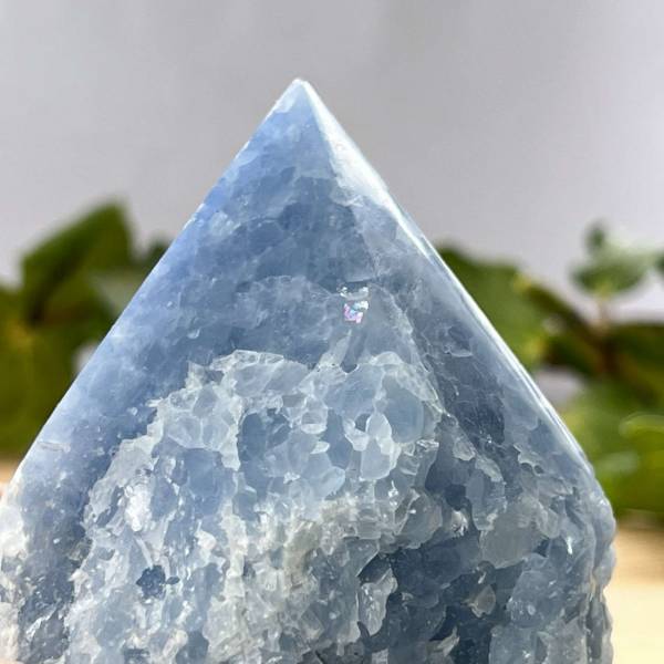 Blue calcite - part polished - Image 5