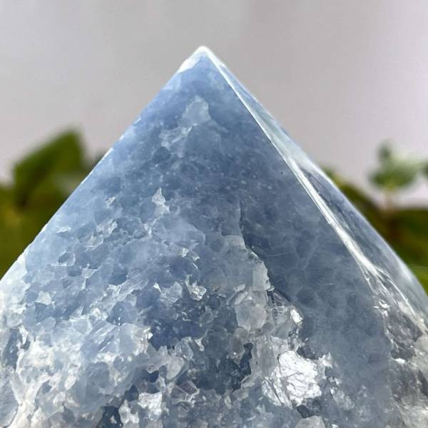 Blue calcite - part polished - Image 2
