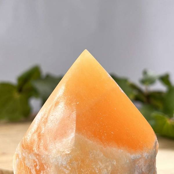 Orange calcite - part polished - Image 6