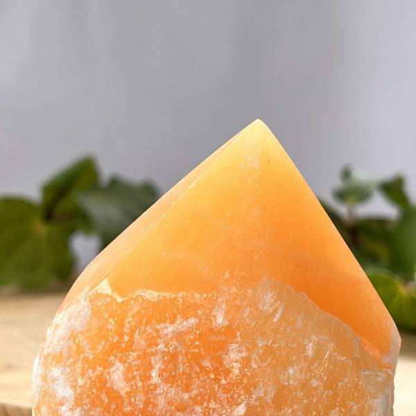 Orange calcite - part polished - Image 3