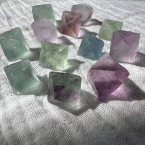 fluorite octahedrons natural 8 sided crystal NZ online crystal shop