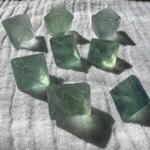 green fluorite octahedrons NZ online crystal shop
